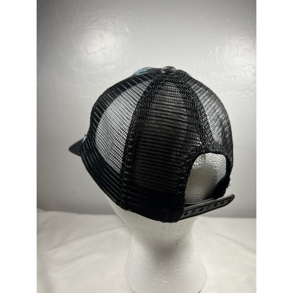 Empyre Surplus Co. Hat Cap Snap Back Skate Mesh Trucker Floral Black - Picture 5 of 10